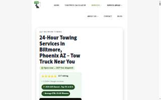 Freeway Towing & Storage - Biltmore website