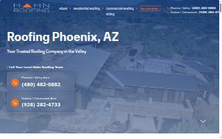 Hahn Roofing website