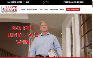 Lloyd Baker Injury Attorneys website