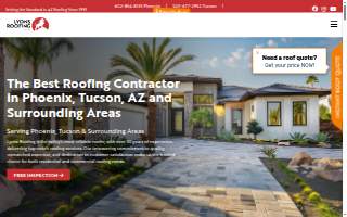 Lyons Roofing of Phoenix website