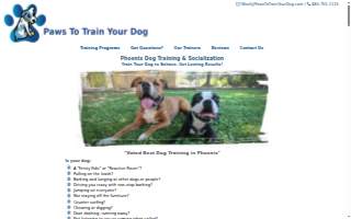 Paws To Train Your Dog website