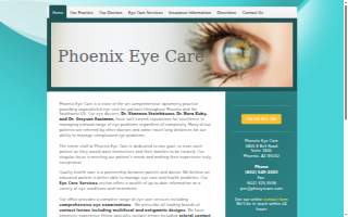 Phoenix Eye Care website