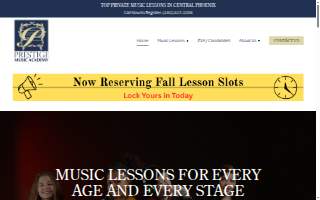 Prestige Music Academy website