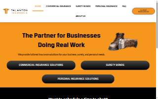 Talanton Insurance website