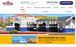 Tony's Auto Service Center website