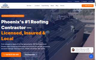 XRP Roofing website