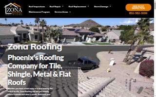 Zona Roofing website