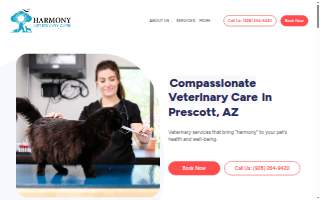 Harmony Veterinary Care website