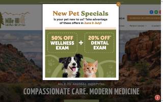 Mile-Hi Animal Hospital website