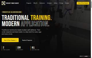 Prescott Family Karate website