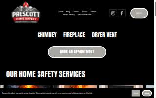 Prescott Home Safety - Chimney, Fireplace, & Dryer Vent Cleaning website