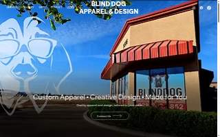 Blind Dog Apparel and Graphic Design website