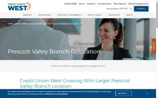 Credit Union West of Prescott Valley website