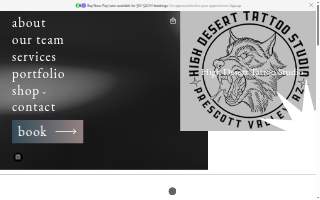 High Desert Tattoo Studio website