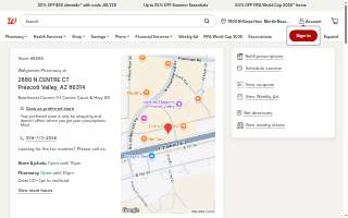 Walgreens Pharmacy website