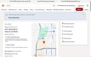 Walgreens Pharmacy website
