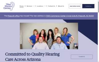 Webb Hearing Centers website