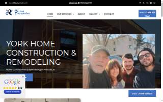 York Custom Construction website