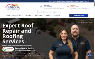 Arizona Pristine Roofing of Queen Creek website