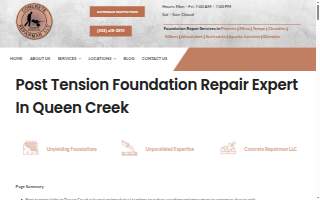 Concrete Repairman® Foundation Repair of Queen Creek website