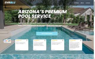 EVRBLU Pools website