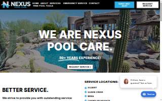 Nexus Pool Care website