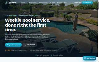 Pure Mission Pools website