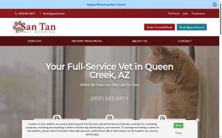 San Tan Animal Hospital website