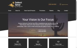 Sunburst Optical by Vista Eye Care website