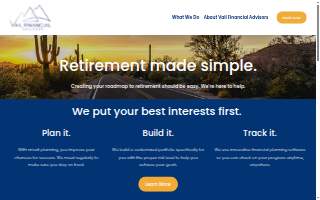Vail Financial Advisors website