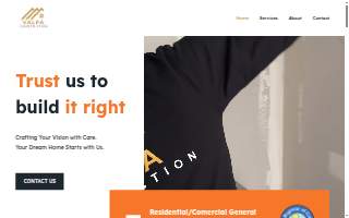 Valpa Construction LLC website