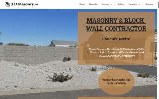 3-D Masonry, LLC website