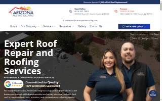 Arizona Pristine Roofing of San Tan Valley website