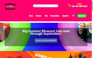 Dreamland Bouncers website