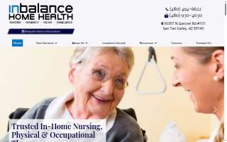 Inbalance Home Health website