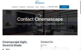 Cinemascape Sight, Sound & Shade website