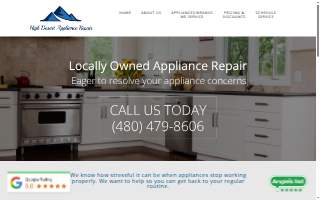 High Desert Appliance Repair website
