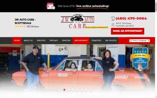 JW Auto Care website