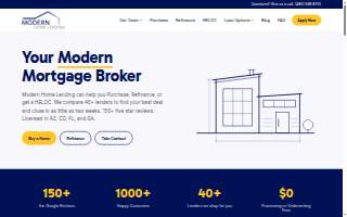 Modern Home Lending website