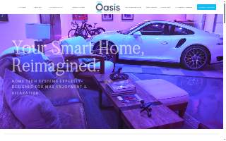 Oasis Luxury Smart Homes website