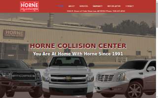 Horne Collision Center website