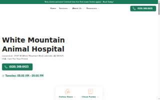 White Mountain Animal Hospital website