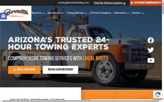 Barnett's Towing of Sierra Vista website