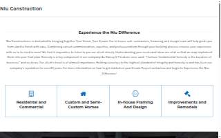 Niu Construction LLC website