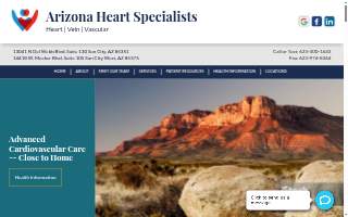 Arizona Heart Specialists of Sun City website