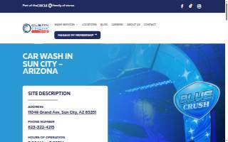 Clean Freak Car Wash of Sun City website