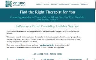 Entune Behavioral Health website