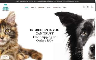 Paws Choose Us website