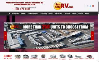 Sun City RV Storage website