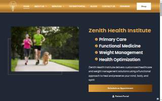 Zenith Health Institute website